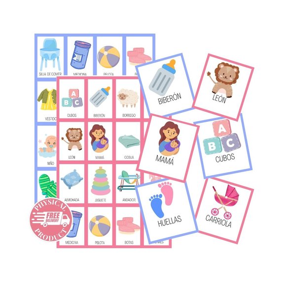 Juegos Para Baby Shower En Español 100 Tableros Loteria Revelacion De Sexo - Picture 1 of 4